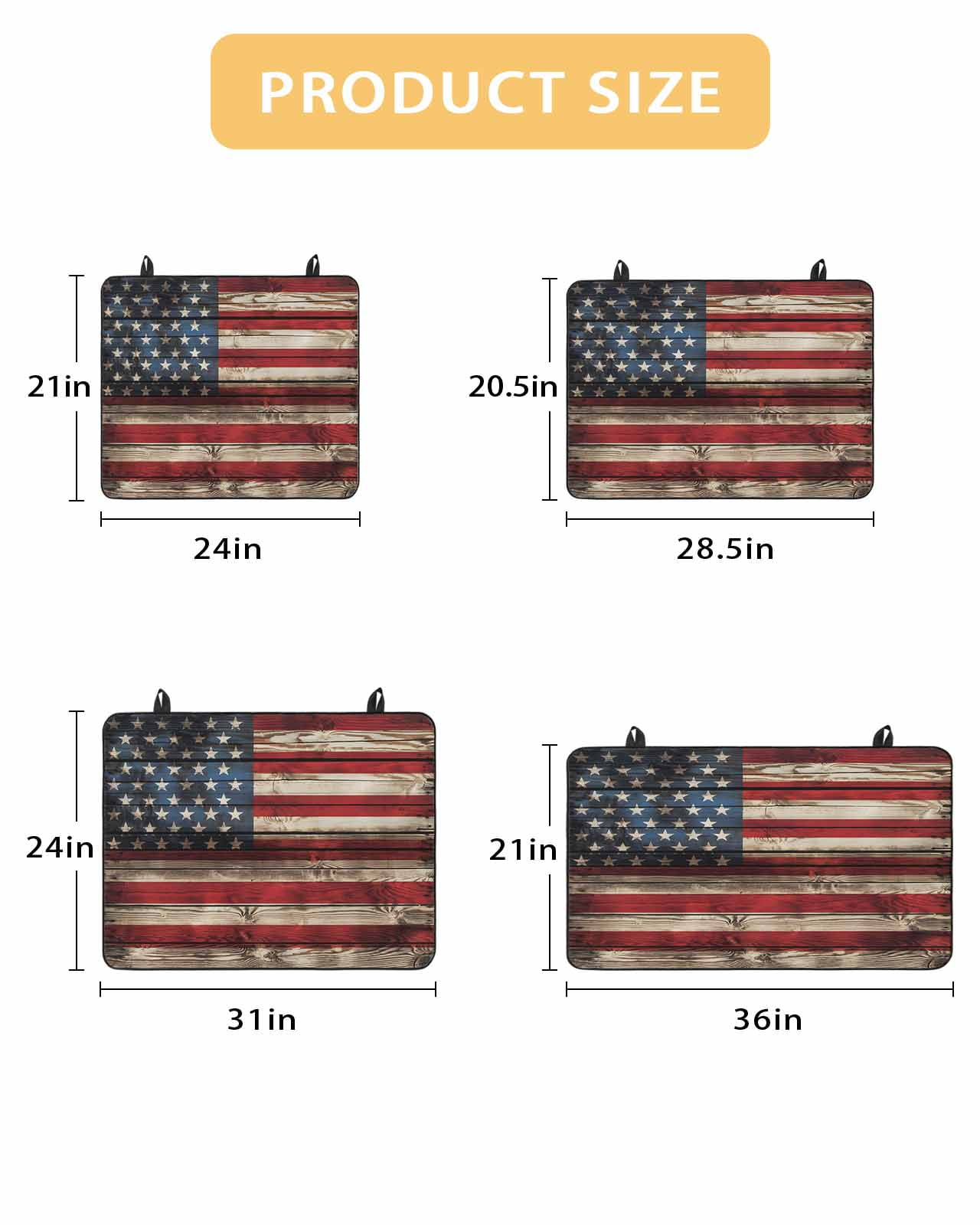 nqOlkjepod Large Induction Cooktop Protector Mat 24"x21", American Flag Stove Top Covers for Electric Stove, Stars And Stripes Vintage Wooden US Flag Stove Burner Cover Mats, Glass Top Stove Cover