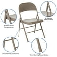 thumbnail image 4 of Emma + Oliver 2 Pack Double Braced Gray Metal Folding Chair, 4 of 13