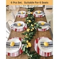 thumbnail image 4 of 15 Inch Round Placemats Set of 4, Red Pink Gray Stripes Non Slip Heat Insulation PP Table Mats, Modern Abstract Minimalist Retro Washable Place Mats for Kitchen Dining Party Table Decor, 4 of 7