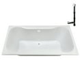 thumbnail image 5 of Streamline N-4480-769-WH 66 in. x 34 in. Acrylic Soaking Drop-In Bathtub in Glossy White, With External Drain in Glossy White, 5 of 15