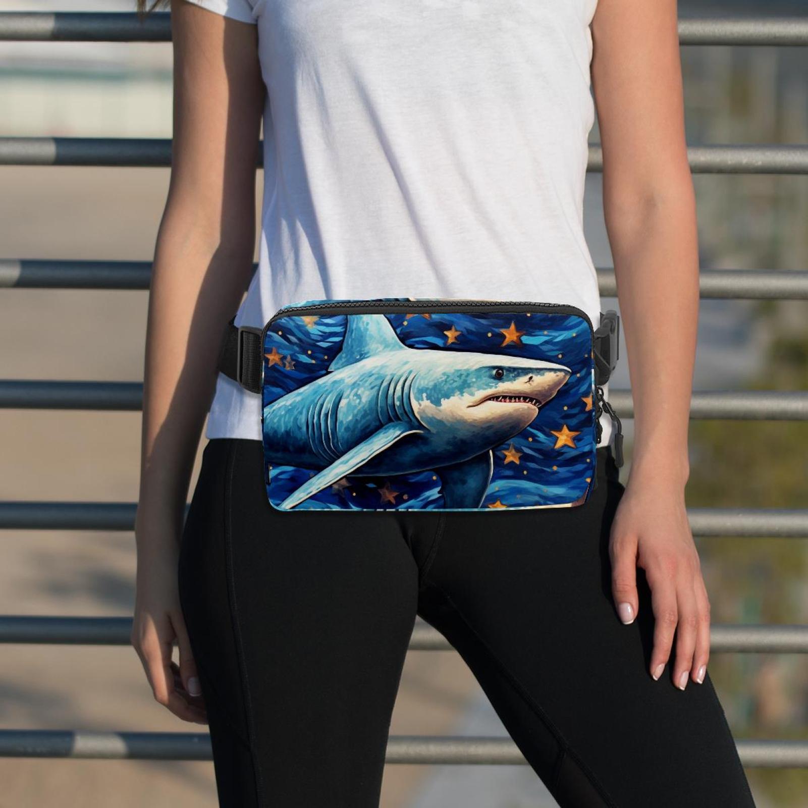 Motorcycle theme Lightweight Adjustable Fanny Pack with Extension Strap - Unisex Crossbody Bag Money Belt