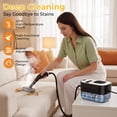 thumbnail image 2 of Powerful Steam Cleaner, 1500W ,15s Heat-Up, 6-Level Touch Control Adjustment, 1.25L Water Tank, for Floors, Sofas, Windows, Kitchen Appliances, Bathrooms,White, 2 of 7