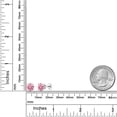 thumbnail image 4 of Gem Stone King 925 Sterling Silver Pink Zirconia Stud Earrings for Women Men (2.56 Ct Round 7MM), 4 of 5