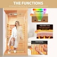 thumbnail image 5 of OUTEXER Luxury Far Infrared Sauna Room 1 Person, Home Sauna with 7 Heating Panels and 7-Color Chromotherapy for Indoor Outdoor, 5 of 8
