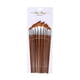 thumbnail image 1 of 13pcs pinceles de pintura de arte profesional set mango de madera largo pincel de pelo de nylon para Eccomum Punta angular, 1 of 7