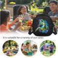 thumbnail image 6 of Jeiento Sea Turtle Backpack and Lunch Bag Set for Boys 6-8 Kids School Bookbag with Lunch Box Pencil Case Splash Ink Elementary Primary Students Schoolbag Set, Black, 3 IN 1, 6 of 7