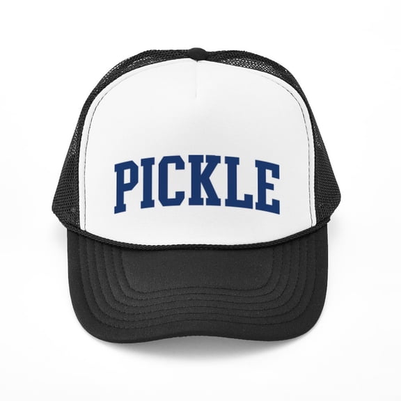 CafePress - PICKLE Design (Blue) - Adjustable Unisex Printed Trucker Hat with Mesh Back