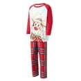 thumbnail image 3 of TSEXIEFOOFU Family Matching Christmas Pajamas Sets Long Sleeve Elk Print Tops + Plaid Pants or Long Sleeve Patchwork Jumpsuit, 3 of 9