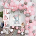 thumbnail image 3 of Vajilla desechable de elefante rosa para fiesta de bebé, plato de papel, servilleta, fiesta de cumpleaños de niña, suministros de globos, 3 of 4