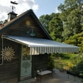 thumbnail image 5 of ALEKO 10' x 8' Retractable Patio Awning, Multi Striped Green Color, 5 of 7