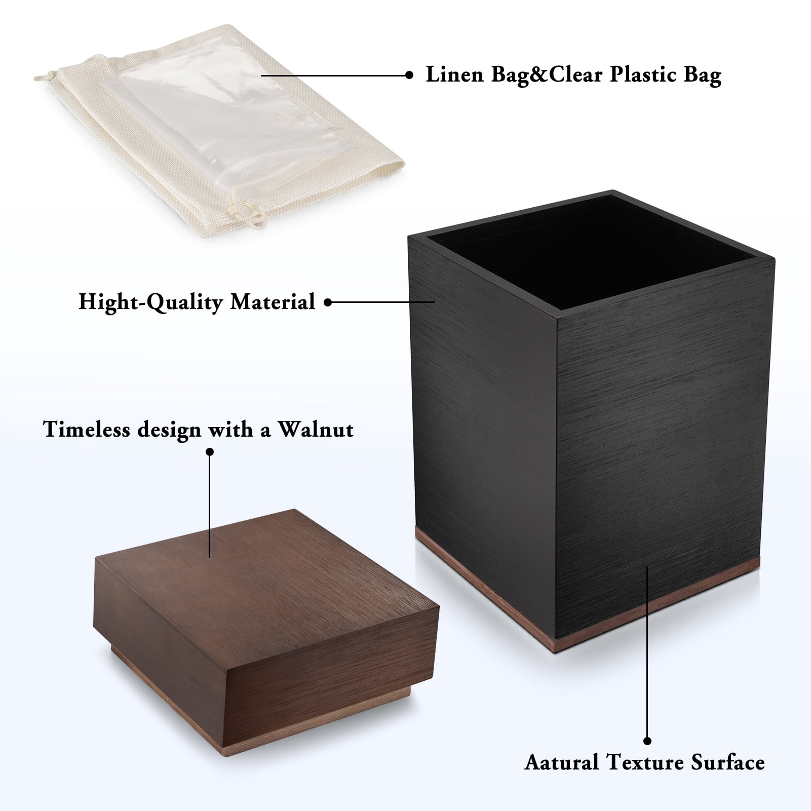 XIUDA Handcrafted Wood Urn for Ashes - Adult Large Cremation Urn for Men Women - Memorial Keepsake Box for Human Ashes - Elegant Funeral Keepsake