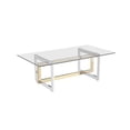 thumbnail image 1 of Mesa de Centro Kessa Muebles Olga Dorado y Plateado, 1 of 1