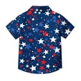 thumbnail image 7 of Boys Button-Up Patriotic Shirts Independence Day Outfits Summer Casual Patriotic Blouses Festival Going Out Tops Multicolor， 6 Years, 7 of 7
