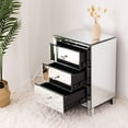 thumbnail image 6 of Better Home Products Modern Nightstand with 3 Drawers, White, 6 of 9