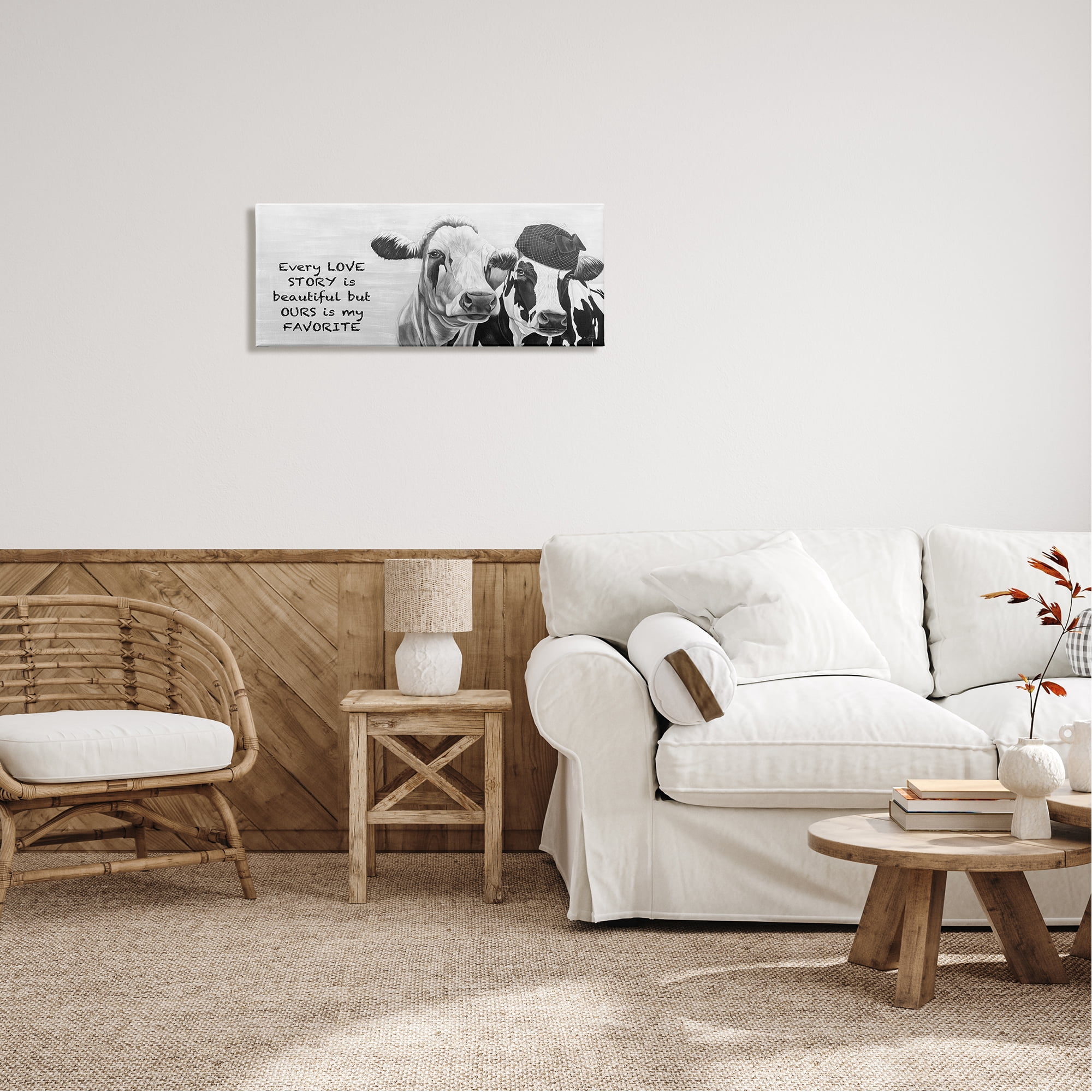 Stupell Our Love Story Is My Favorite Cows Animals & Insects Painting Gallery Wrapped Canvas Print Wall Art