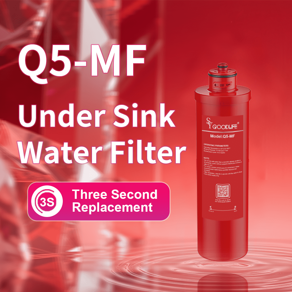 SY-Q5-MF(AS) Quick Connect Under Sink Water Filter,Replace the filter,Effectively Reduces Fluoride, Lead, Chlorine, And Odors. For SY-Q5-MF