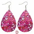 thumbnail image 2 of PVCS Boucles d'Oreilles Jour Valentine Coeur Amour Lèvres Rouges Double Face Imprimé Boucles d'Oreilles, 2 of 2