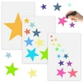 thumbnail image 4 of ZLight 3piece Non-toxic Wall Painting Pack Safe Ingredients Smooth Line Odorless Handcraft Star Stencils 5Set, 4 of 6