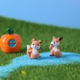 thumbnail image 4 of Zorro de resina, lindo animal pequeño, micropaisaje, suculenta, jardinería, bricolaje, escena, decoración, manualidades, pequeños adornos, decoración del hogar, 4 of 5
