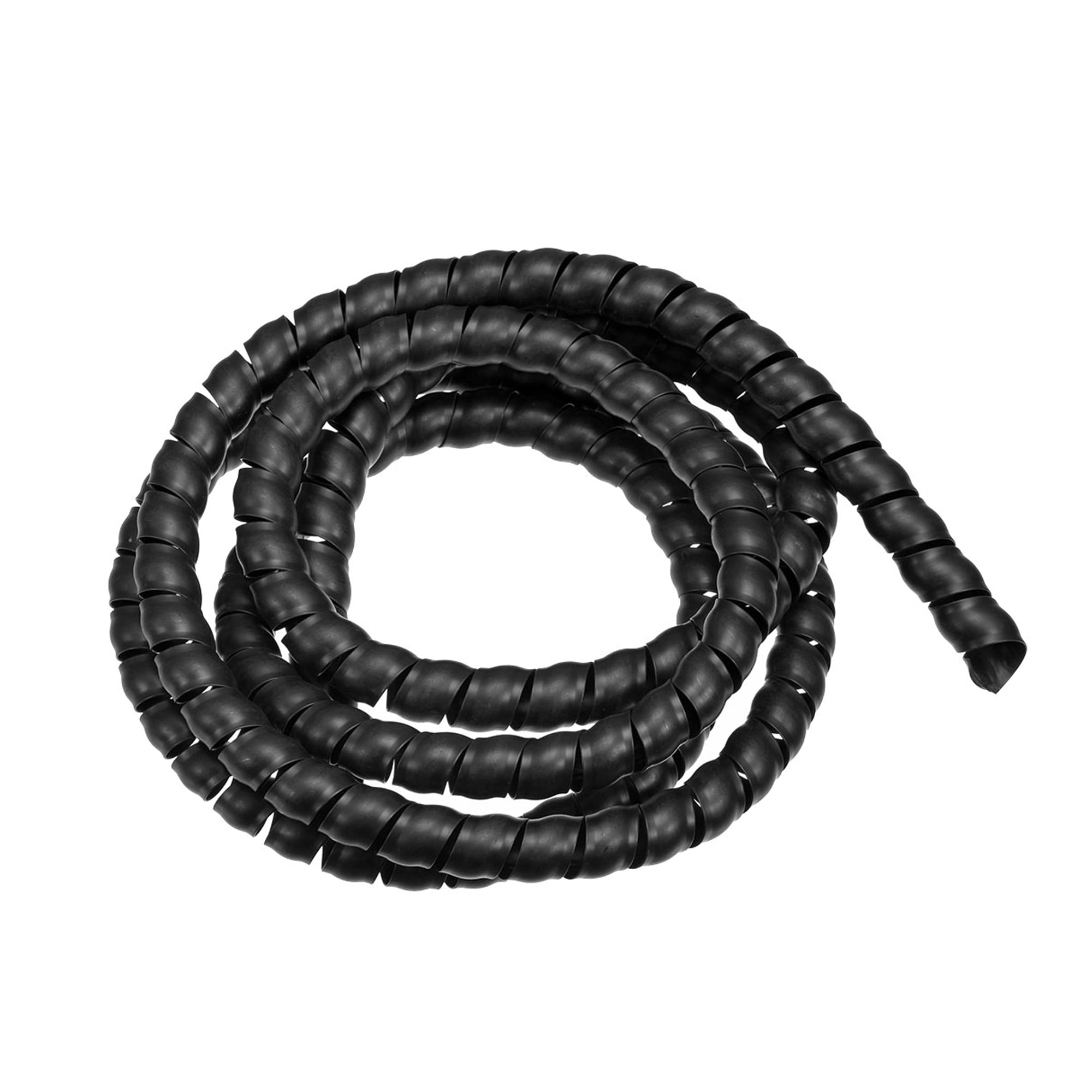 uxcell Flexible Spiral Tube Wrap Cable Management Sleeve 16mm X 19mm Computer Wire Manage Cord 3 Meters Length Black