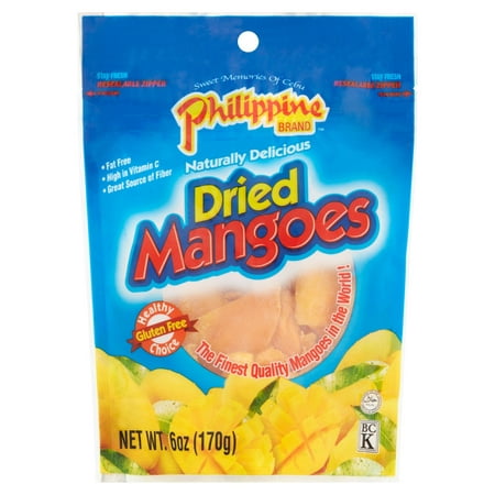 Philippine Dried Mangoes Fruit, 6 Oz. (Best Dried Mango Brand)