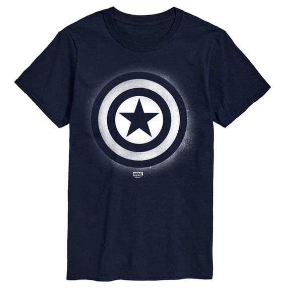 Marvel - Captain America Logo Spray Paint Graffiti - Men's Short Sleeve Graphic T-Shirt
