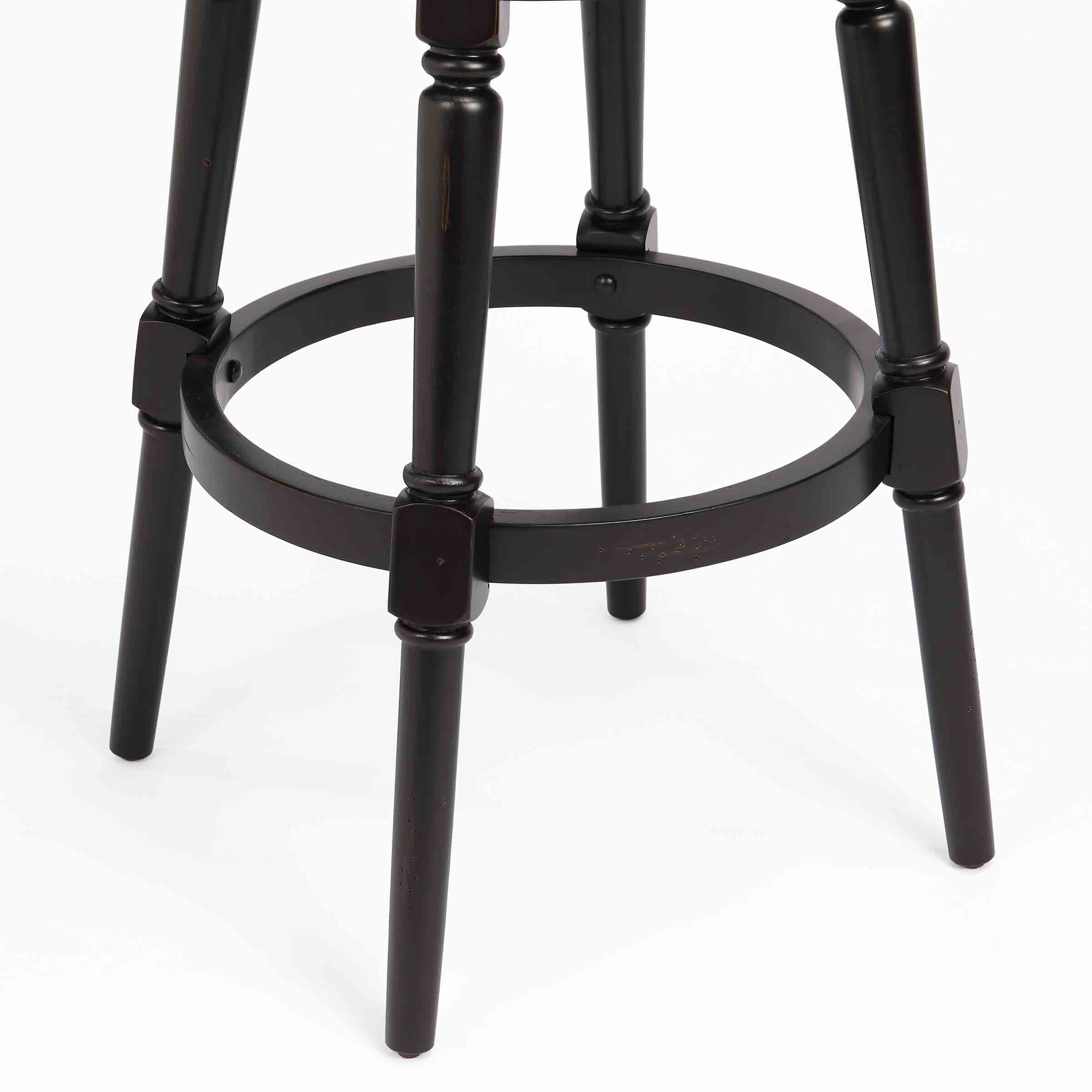 Hayden Bar Height Swivel Stool, Black