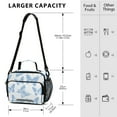 thumbnail image 4 of FORMRS Student Lunch Bag Insulated Reusable Cooler Box with Zipper Pockets, Blue Butterfly, 4 of 9
