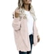 thumbnail image 4 of Oucaili Abrigo con capucha para mujer, chaqueta difusa de manga larga, cárdigan para mujer, forro polar suelto con frente abierto cálido, 4 of 6