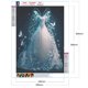 thumbnail image 2 of Pintura de diamante 5D DIY Taladro redondo completo Vestido de novia Kit Decoración para el hogar (NH3115), 2 of 9