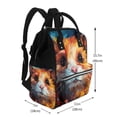 thumbnail image 2 of Easygdp Oil Painting Colorful Hamster para Bolsa de Bebé de Gran Capacidad con Múltiples Bolsillos, Bolsa de Pañales para Padres, Bolsa de Viaje Organizada y Elegante, 2 of 6
