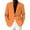 Orange, variant on Men's Casual One-Button Blazer, Slim-Fit Lightweight Business Daily Sport Coat, Dark Green, L