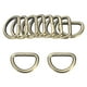 thumbnail image 1 of Uxcell 10-Pack Hebillas en D, 1 Pulgada Hebillas Metálicas en D No Soldadas para Bolsos/Delantales/Cinturones/Collares para Mascotas, Hardware de Anillo en D Semicírculo [Marrón], 1 of 6
