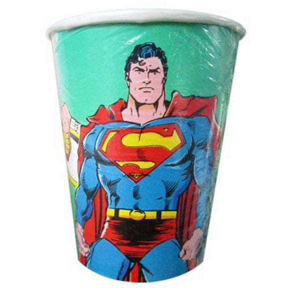 DC Heroes Vintage 1987 'Batman, Superman, and Captain Marvel' 9oz Paper Cups (8ct)