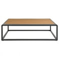 thumbnail image 7 of Modway Stance Aluminum & Wood Patio Coffee Table in Gray and Natural, 7 of 7