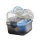thumbnail image 4 of Estuche de transporte para jaula de hámster con botella de agua, suministros para mascotas, estuche de viaje para animales pequeños, para deportes al Azul, 4 of 8