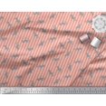 thumbnail image 3 of Soimoi Orange Velvet Fabric Stripe & Wild Animal Printed Fabric 1 Yard 58 Inch Wide, 3 of 3