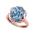 thumbnail image 3 of Star K � Large Oval 12x10mm Simulated Aquamarine Knot Big Stone Ring, 3 of 8
