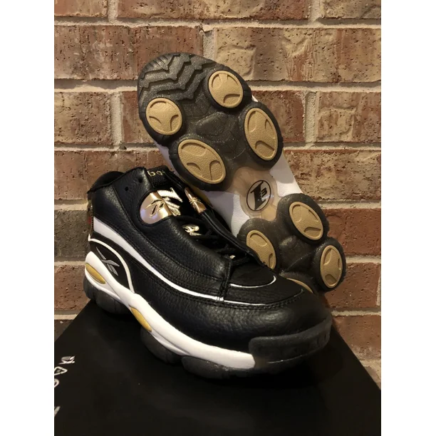 Ni - ke New 10 Reebok Allen Iverson Answer DMX Men's Sneaker Black White Gold GW6372