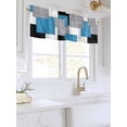 thumbnail image 3 of Valances for Windows Abstract Art Rod Pocket Cafe Window Treatments Valance Curtains for Kitchen Bathroom Laundry Basement Windows 42"x18", 3 of 9
