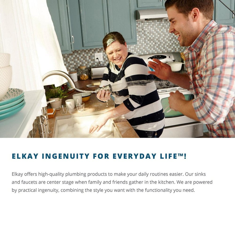 Elkay, ELUHAD191655 , 18 Gauge Stainless Steel 21.5" x 18.5" x 5.375" Single Bowl Undermount Kitchen Sink, Sinks