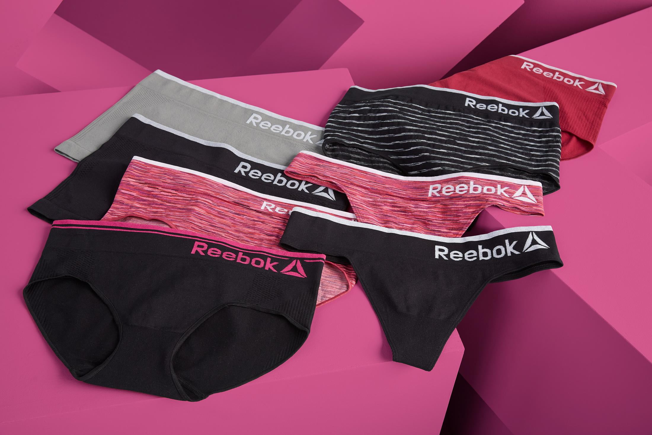 Reebok Women's Underwear – Plus Size Seamless Boyshort Panties (6