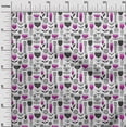 thumbnail image 3 of oneOone Cotton Silk Purple Fabric African Floral Sewing Material Print Fabric By The Yard 42 Inch Wide, 3 of 4