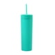 thumbnail image 1 of Toystoory Botella de agua de 16OZ, vaso de paja esmerilado de plástico de 2 capas, bebida portátil, taza de té de la leche, soporte para café y jugo Mostrada cian NO9 Toystoory HA007950-11B, 1 of 6