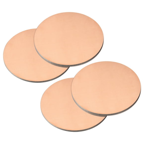 Unique Bargains Pure Copper Sheet, 8Pack 1' x 0.04' 18 Gauge T2 Copper Metal Round Plate