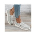 thumbnail image 4 of Woobling Womens Slip On Canvas Shoes Low Top Comfort Sneakers Casual Loafers Shoes Light Gray 8, 4 of 7