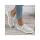 thumbnail image 2 of Oucaili Zapatos mocasines de mujer Zapatos anchos sin cordones Zapatos planos con estampado de leopardo Zapatillas de deporte informales de lona, 2 of 8