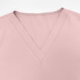 thumbnail image 4 of felwors Womens Scrub Tops Summer Casual Solid Color Short Sleeve V Neck Nurse Uniform Work Blouse Loose Workout Pullover Shirt (Pink, M), 4 of 6