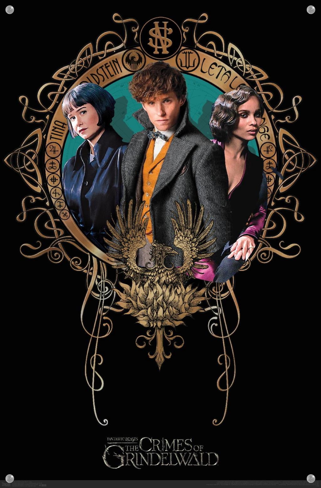 Fantastic Beasts: Crimes Of Grindelwald - Trio Wall Poster with Push Pins, 14.725" x 22.375"