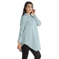 thumbnail image 3 of phagun Tunique à Manches Longues Col Mandarin Chemise Formelle Asymétrique pour Femmes, 3 of 7
